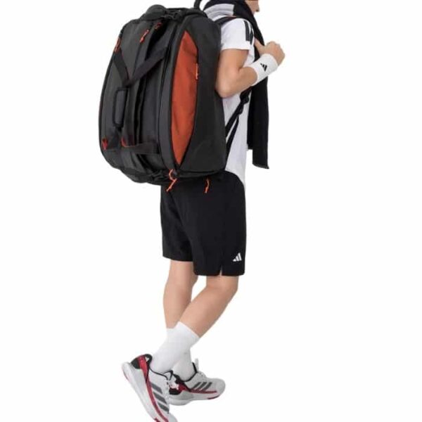 Paletero Adidas Multigame 3.4 Negro – Naranja 2025 - Imagen 4